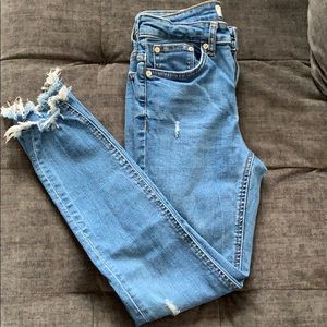ZARA Premium Denim Collection Chopped Ankle Jeans